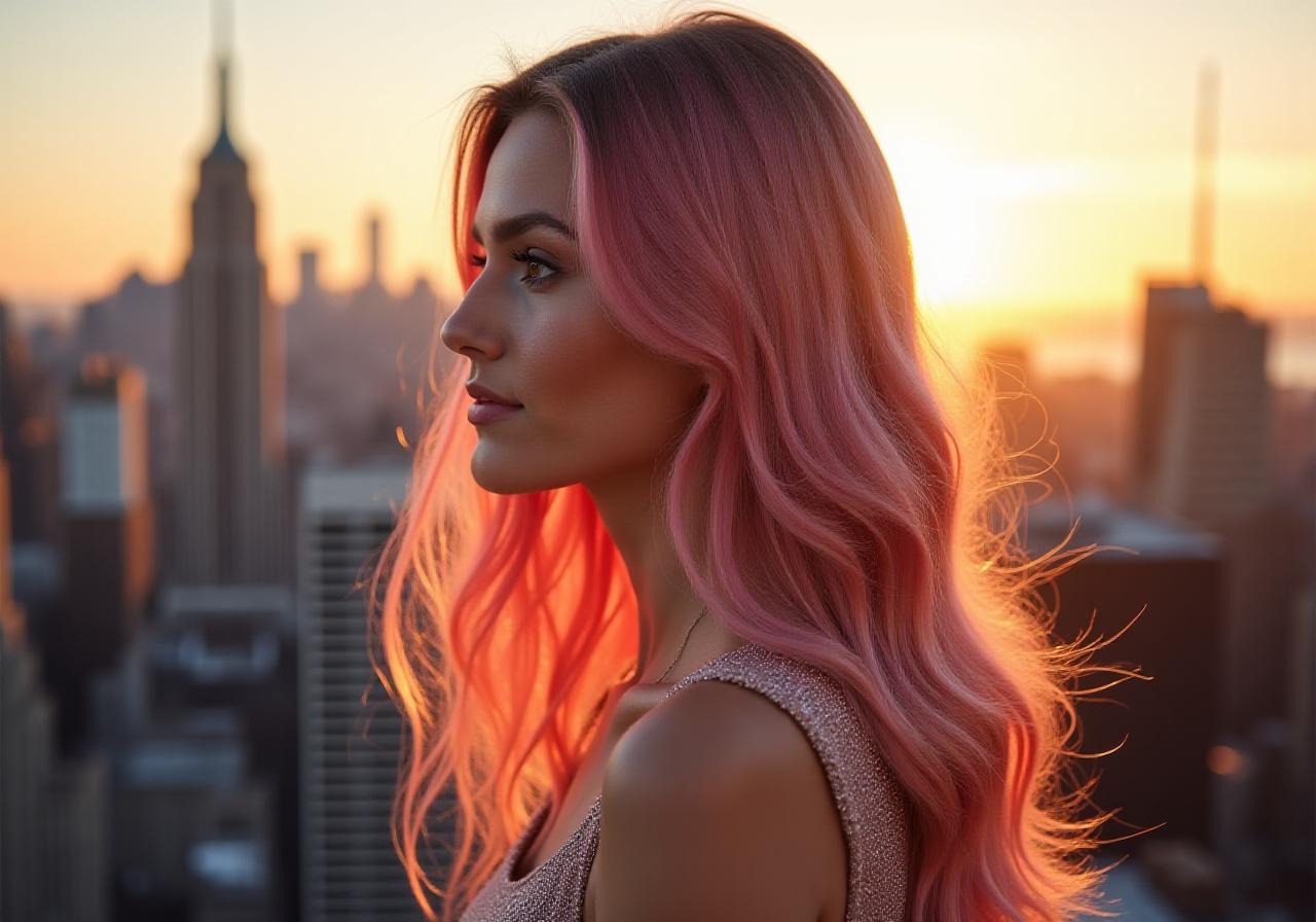 Rose Gold balayage transformation at [[COMPANY_NAME]]